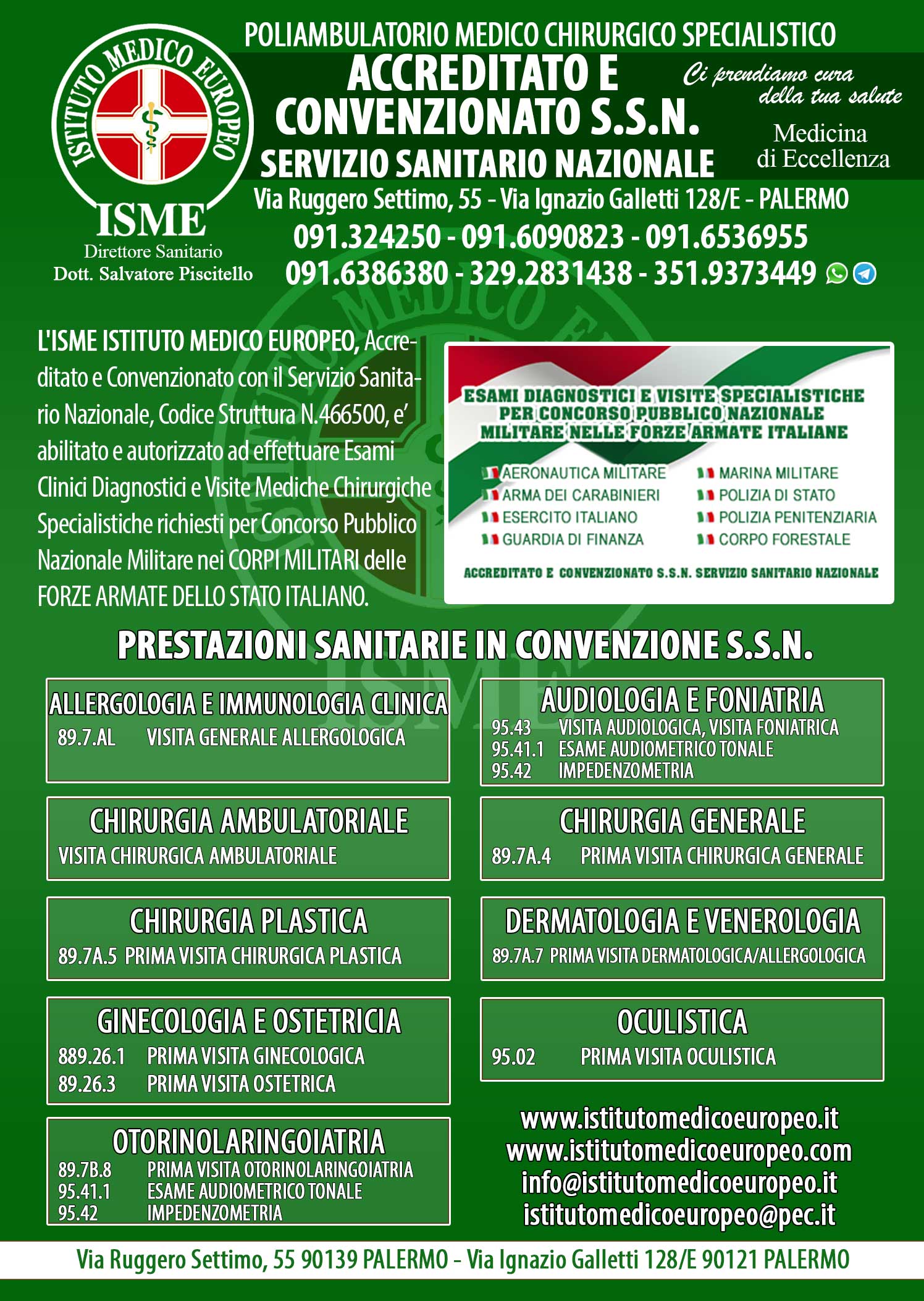 ISME - Istituto Medico Europeo Palermo, direttore sanitario Salvatore Piscitello, CONVENZIONATO SSN SERVIZIO SANITARIO NAZIONALE, dermatologo palermo, Dermatologia, Dermatologia Palermo, Dermatologia convenzionata Palermo, Dermatologo convenzionato Palermo, test allergici, test allergici convenzionati, prick test palermo, patch test palermo, intolleranze, intolleranze allergologiche palermo, CONVENZIONATO PALERMO, SSN PALERMO, visita convenzione palermo, miglior dermatologo palermo, osservazione nei, epiluminescenza, mutua, ricetta dermatologia, controllo dermatologo palermo, controllo dermatologo convenzionato palermo, dermatite, dermatite mani, cosa fare con dermatite, come curare dermatite, come curare puntine palermo, come curare macchie pelle, macchie pelle palermo, miglior centro dermatologia palermo, allergie alimentari, allergia polvere, acari, allergie da contatto, graminacee, allergie paritarie da curare, allergie da curare palermo, allergie animali, vaccini allergologia, allergologia pediatrica, vaccini bambini allergologia palermo, dermatologia pediatrica convenzionata palermo, dermatologo per bambini convenzionato